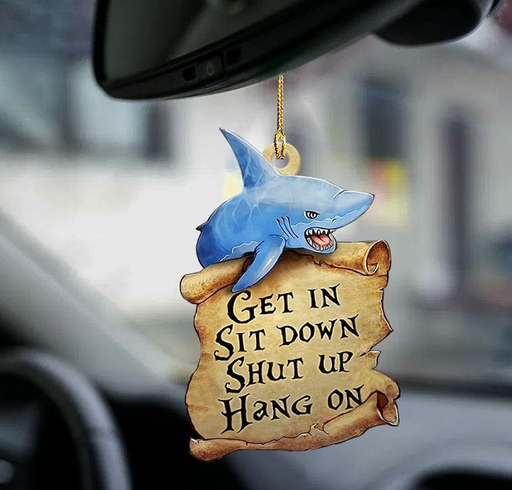Shark get in shark lover two sided ornament