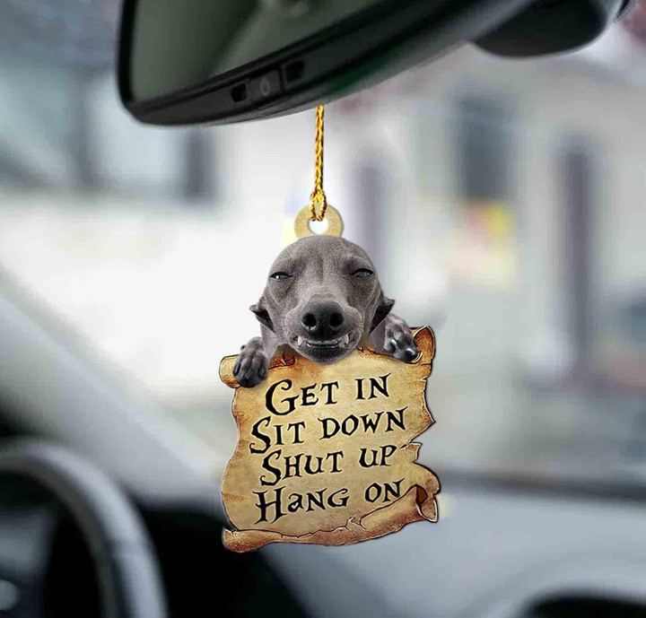 Greyhound get in greyhound lover dog moms two sided ornament