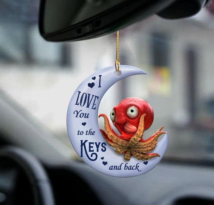 Octopus key back gift for octopus lover two sided ornament
