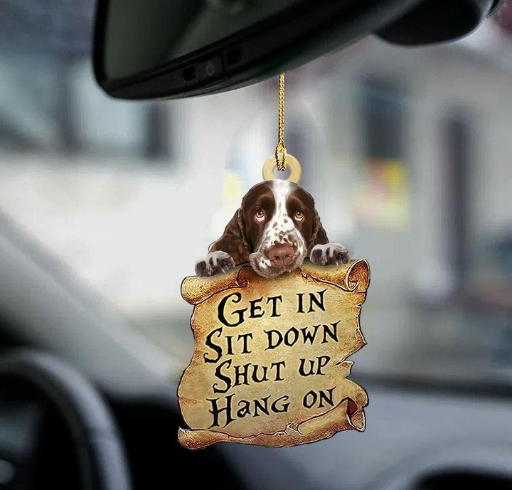 English Springer Spaniel get in dog moms two sided ornament