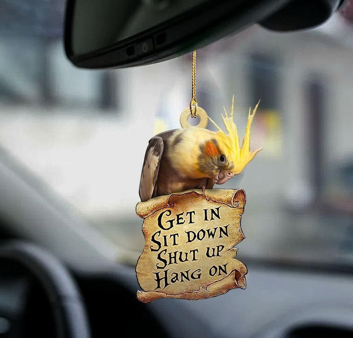 Grey Cockatiel get in gift for Cockatiel lover two sided ornament cus