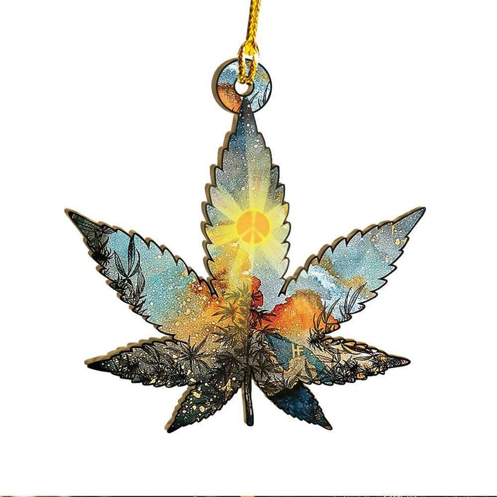 Hippie Cannabis Ornament
