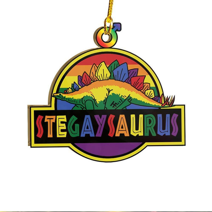 Stegaysaurus LGBT Ornament