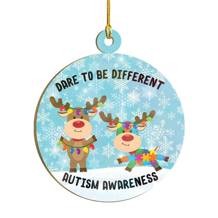 Autism Awareness Dare To Be Different Ornament