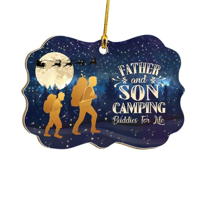 Father And Son Camping Buddies For Life Ornament
