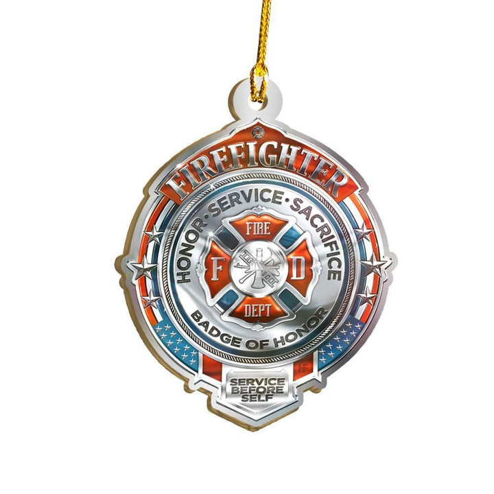 Badge Of Honor Firefighter Ornament