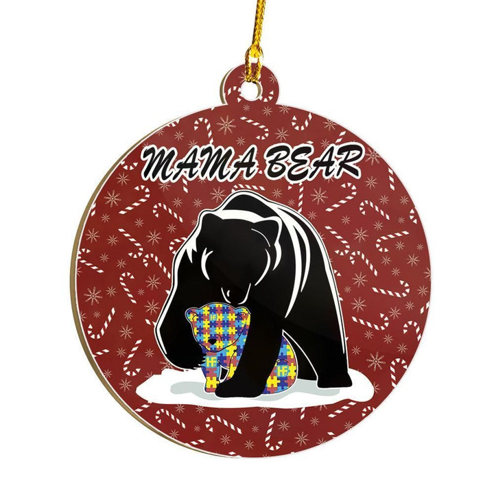 Autism awareness mama bear Ornament