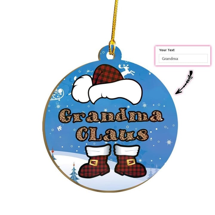 Personalized Name Claus For Xmas Custom Ornament