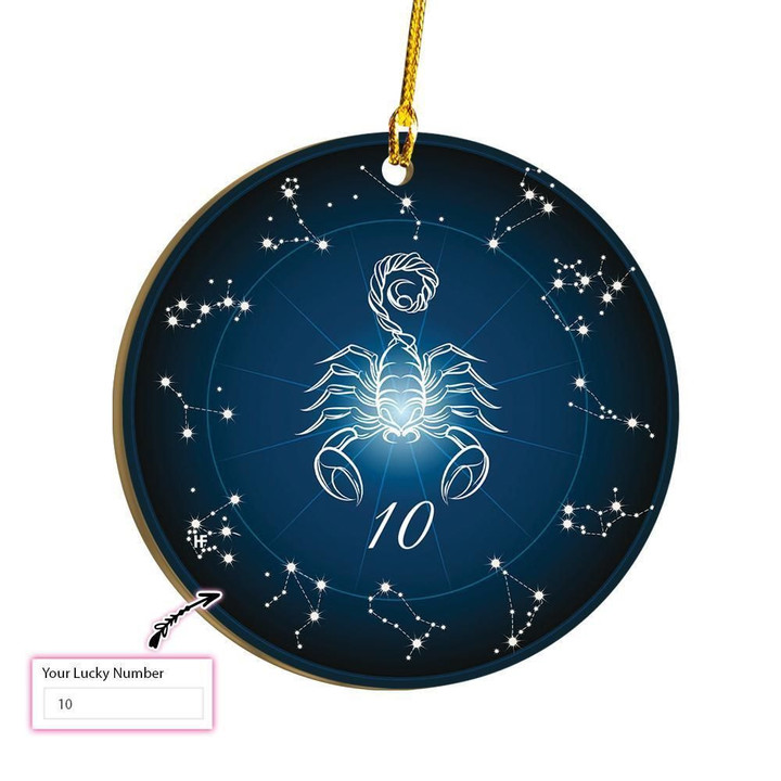 Personalized Lucky Number For Scorpio Custom Ornament