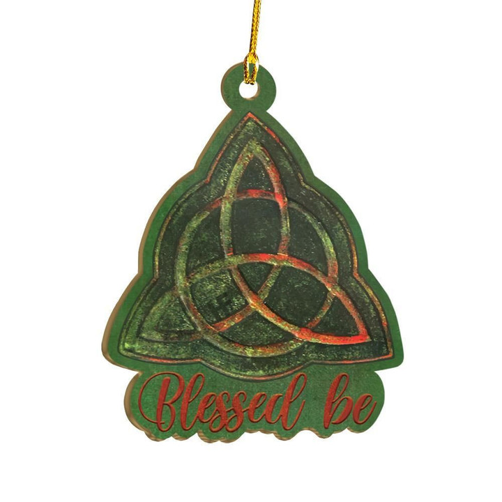 Blessed Be Ancient Celtic Knot Triquetra Wicca Ornament
