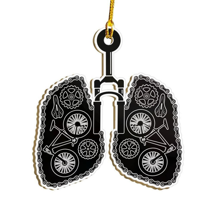 Cycling For Lungs Ornament