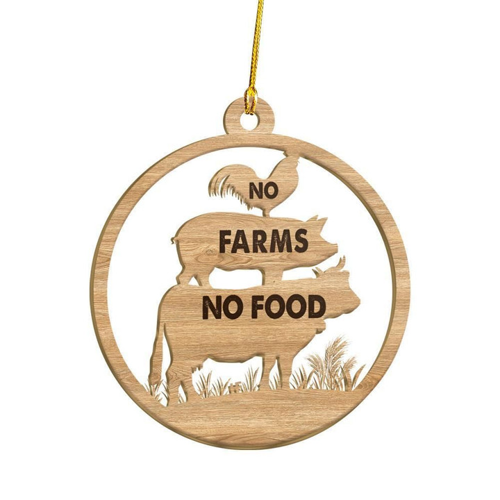 No Farms No Food Ornament