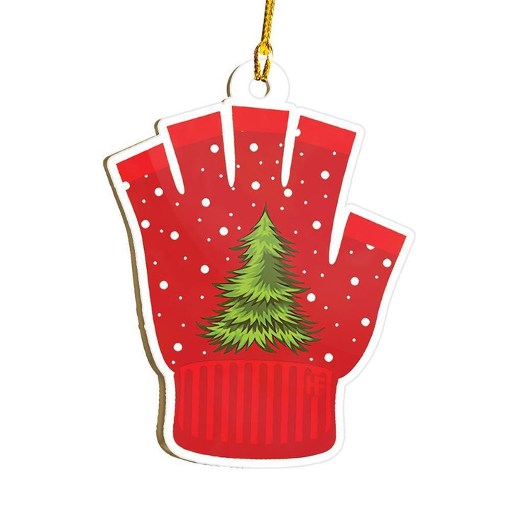 Cycling Gloves Christmas Ornament