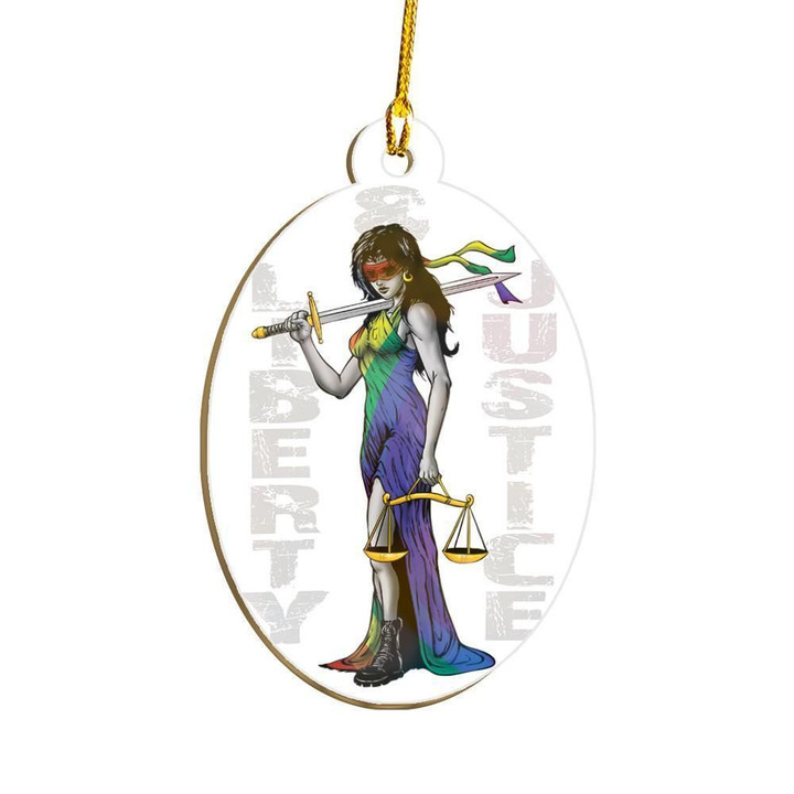 LGBT Lady Justice Ornament