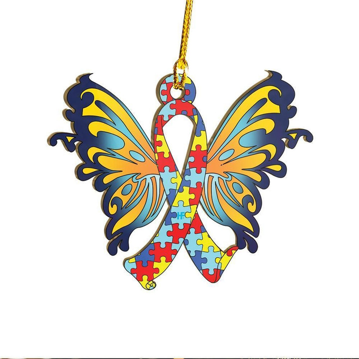 Autism Awareness Butterfly Ornament