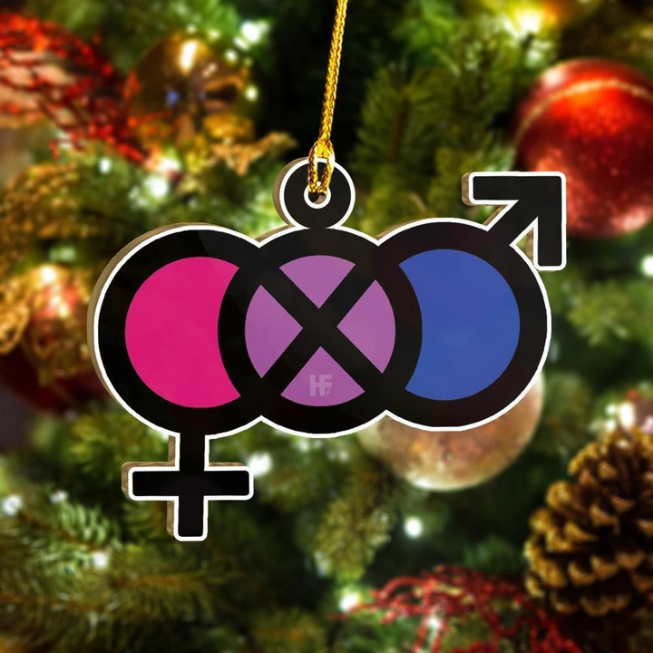 LGBT Bisexual Symbol Ornament