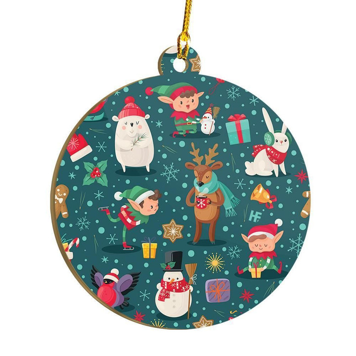 Merry Christmas Pattern Ornament