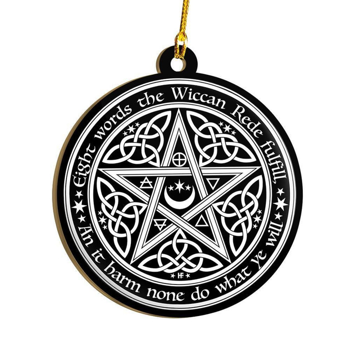Pentacle Harm None Wicca 2Ornament
