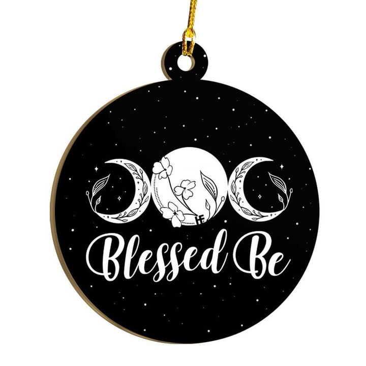Blessed Be Triple Moon Wicca Ornament