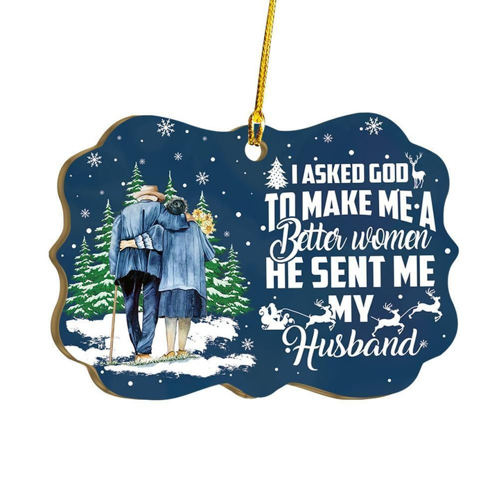 God Sent Me My Husband Ornament