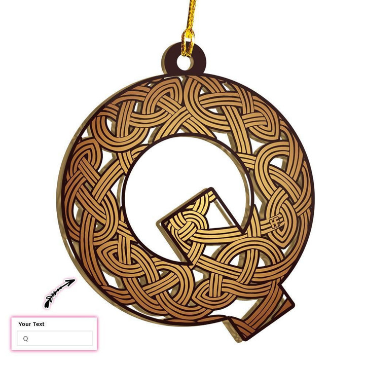 Custom Celtic Name Letter Custom Ornament