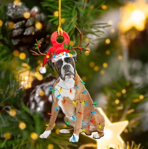 Boxer Christmas Ornament 7