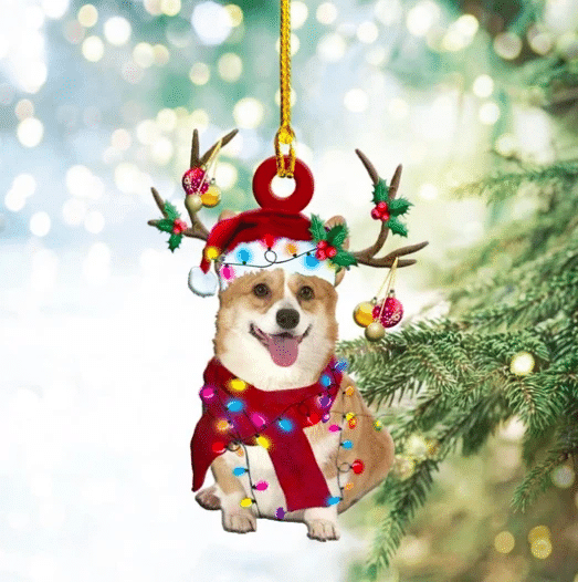 Corgi Christmas Ornament