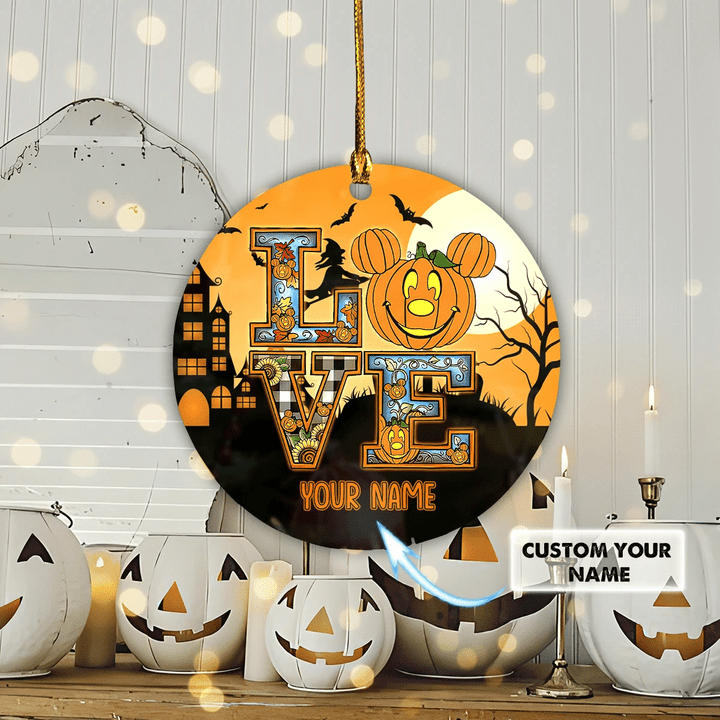 Personalized Love Halloween Christmas Ornament
