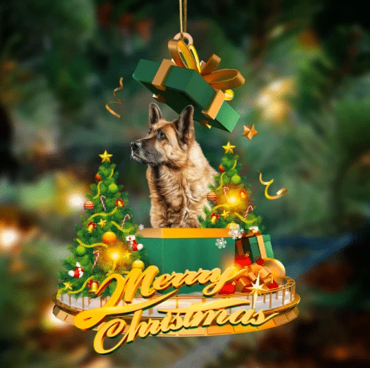 German Shepherd Christmas Ornament 3