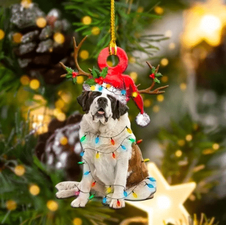 ST.Bernard Christmas Ornament