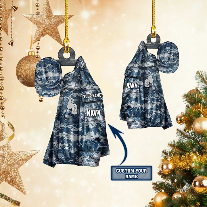 Personalized U.S Navy Christmas Ornament