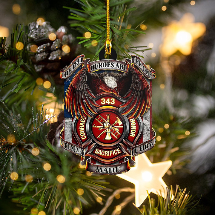 Eagle Firefighter Christmas Ornament
