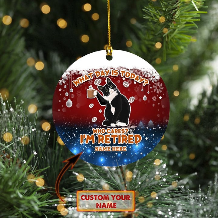 Personalized I'm Retired Christmas Ornament