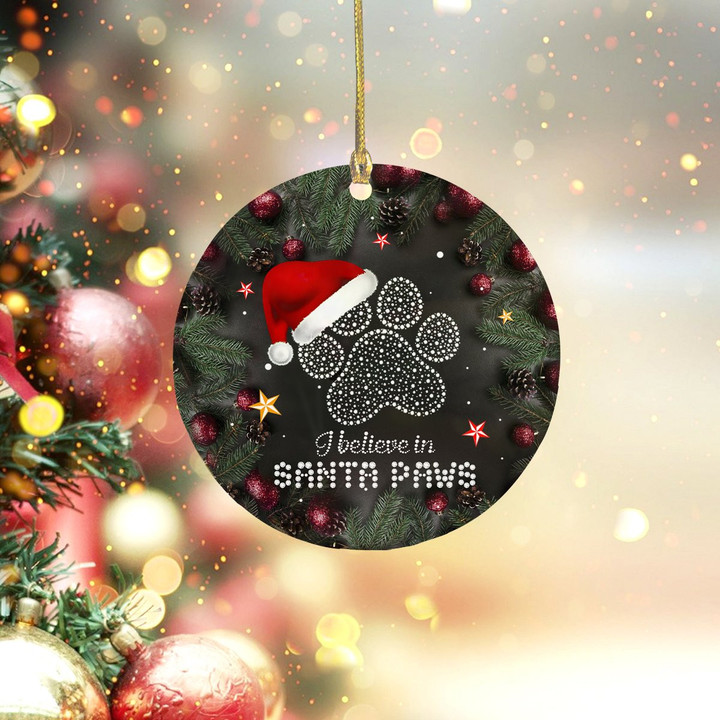 I Believe In Santa Paws Christmas Ornament