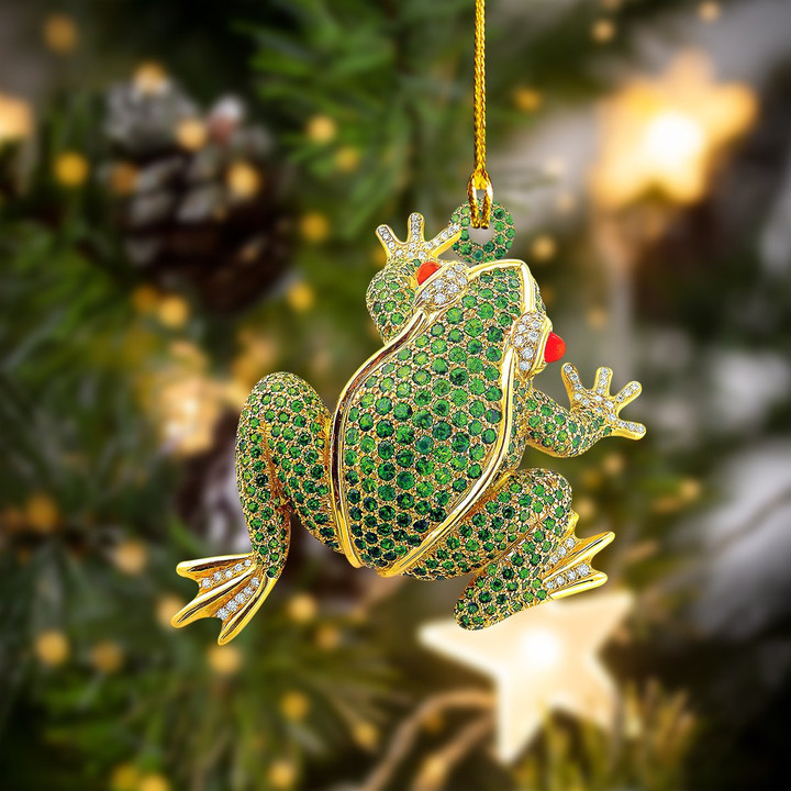 Frog Christmas Ornament D303 PANORPG0185