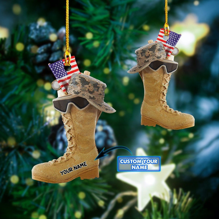 Personalized Army Christmas Ornament
