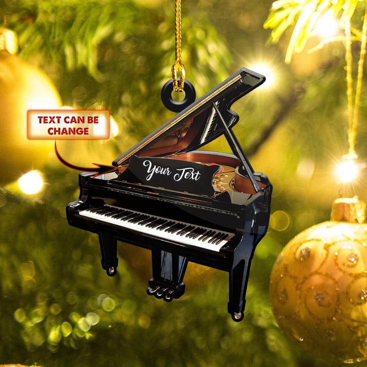 Personalized Piano Christmas Ornament
