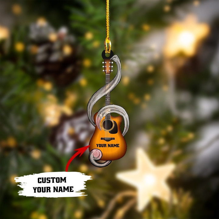 Personalized Guitar Christmas Ornament