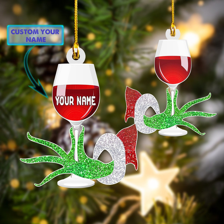 Personalized Christmas Wine Christmas Ornament