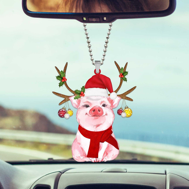 Cute Pig Christmas Ornament