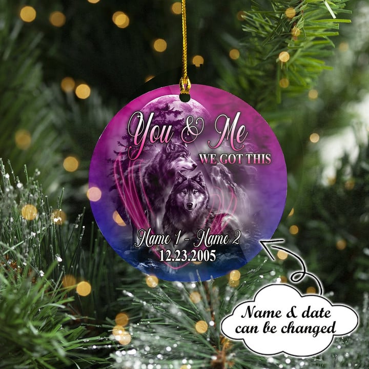 Personalized You And Me Christmas Ornament
