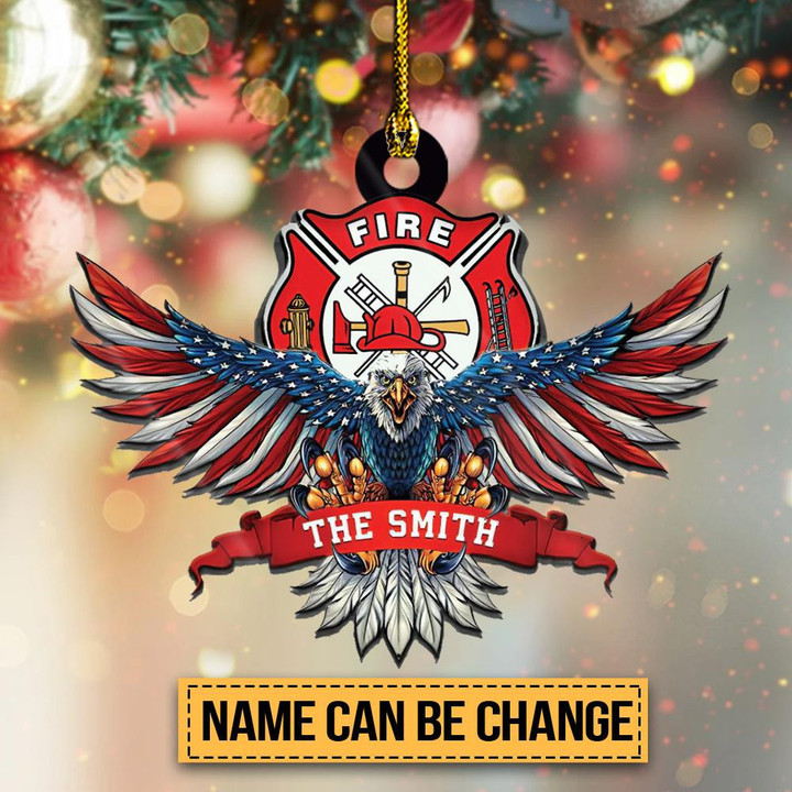Personalized Firefighter Department Christmas Ornament