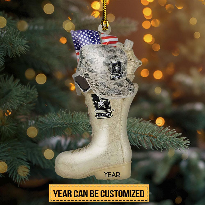 Personalized Veteran Boosts Christmas Ornament