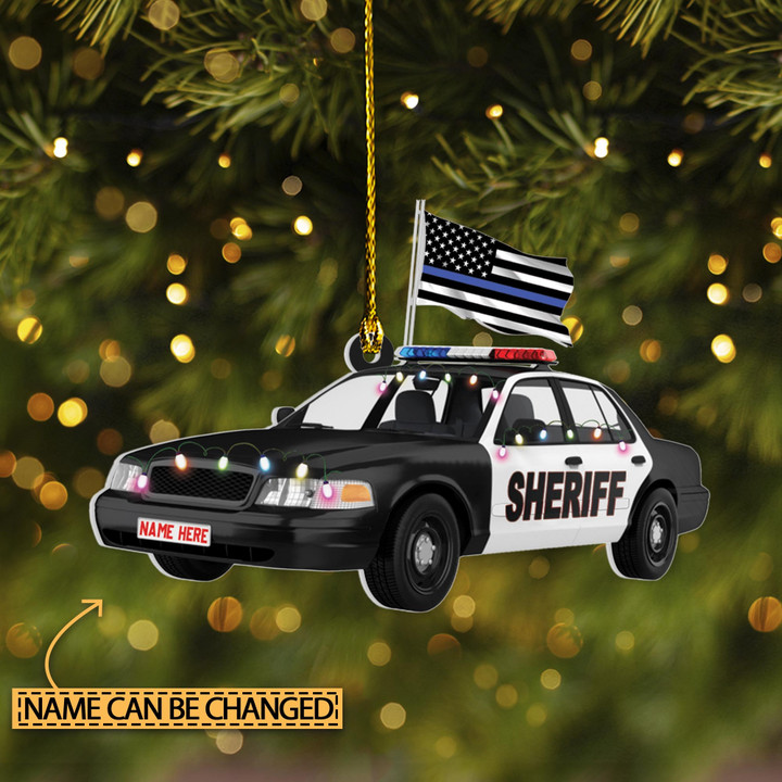 Personalized Sheriff Christmas Ornament