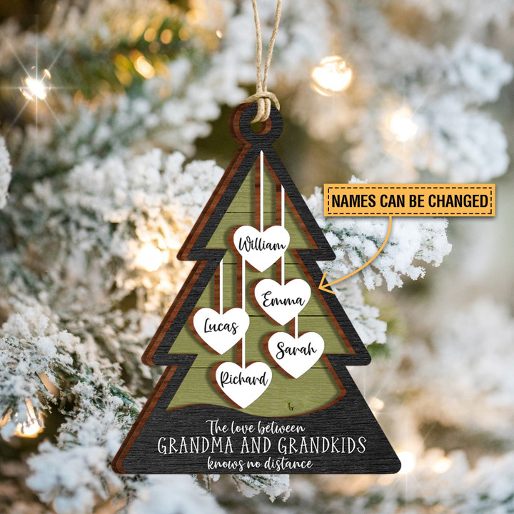 Personalized Grandma And Kids Christmas Ornament