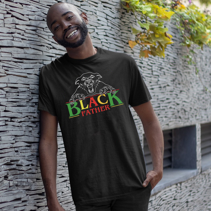 Black Father Panther African American Tshirt