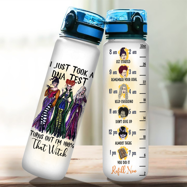 Hocus Pocus Water Tracker Bottles I'm 100% That Witch