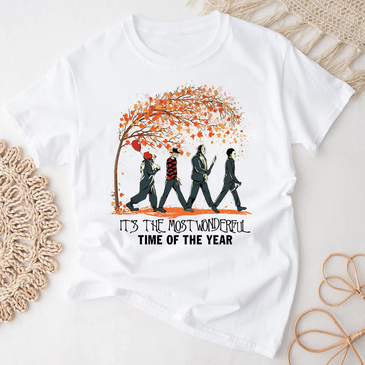 Horror Movies Fall Tshirt It's The Most Wonderful Time Of The Year