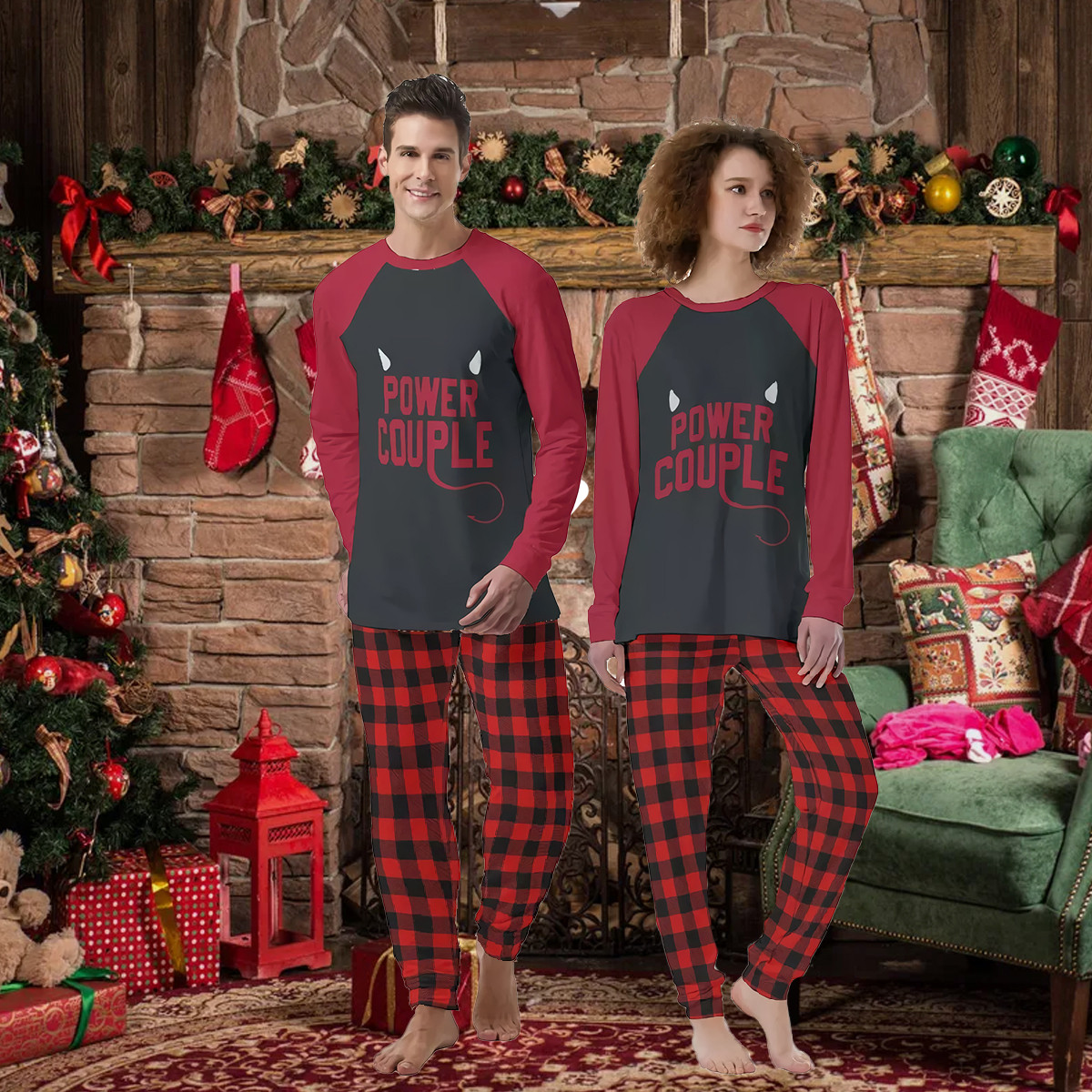 Matching Raglan Pajamas For Power Couple