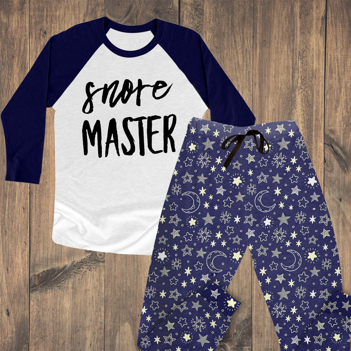 Matching Raglan Pajamas For Couple Snore Master And Stealer